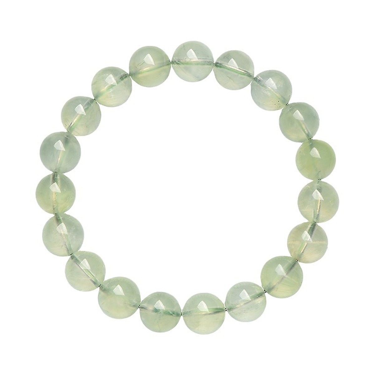 Soft Green Prehnite Bead Bracelet