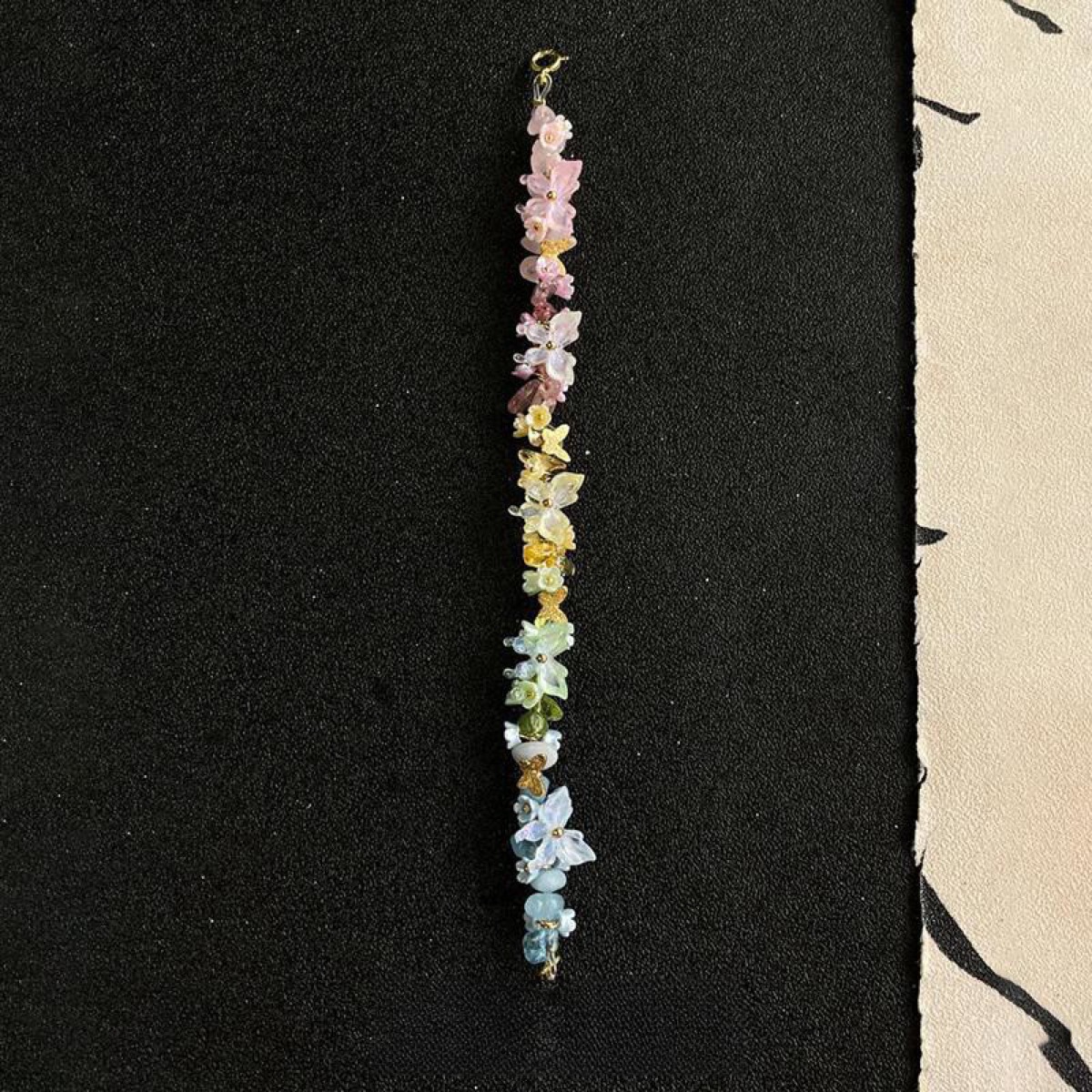 Rainbow Flower Chip Bracelet wrist styling thumbnail