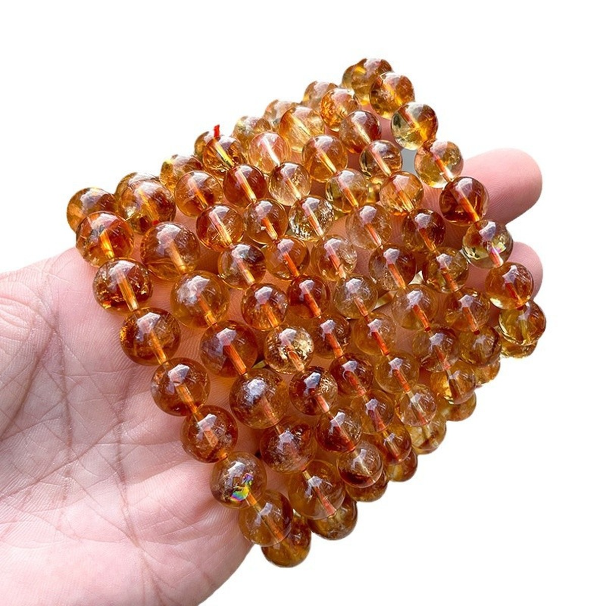 Golden Citrine Bracelet close bead detail thumbnail