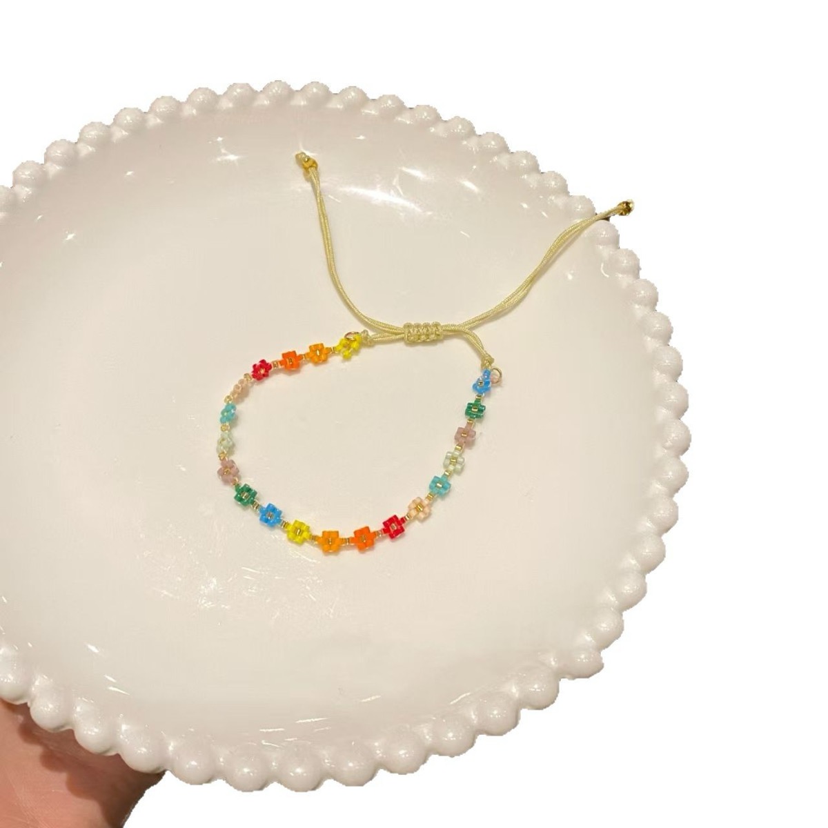 Dopamine Rainbow Bead Bracelet