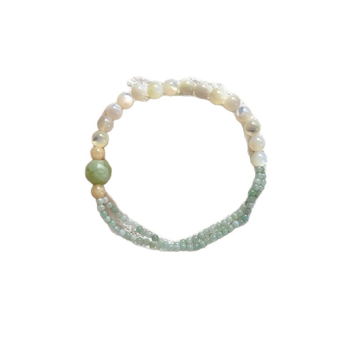 Soft Meadow Shell Stone Bracelet flat lay detail thumbnail