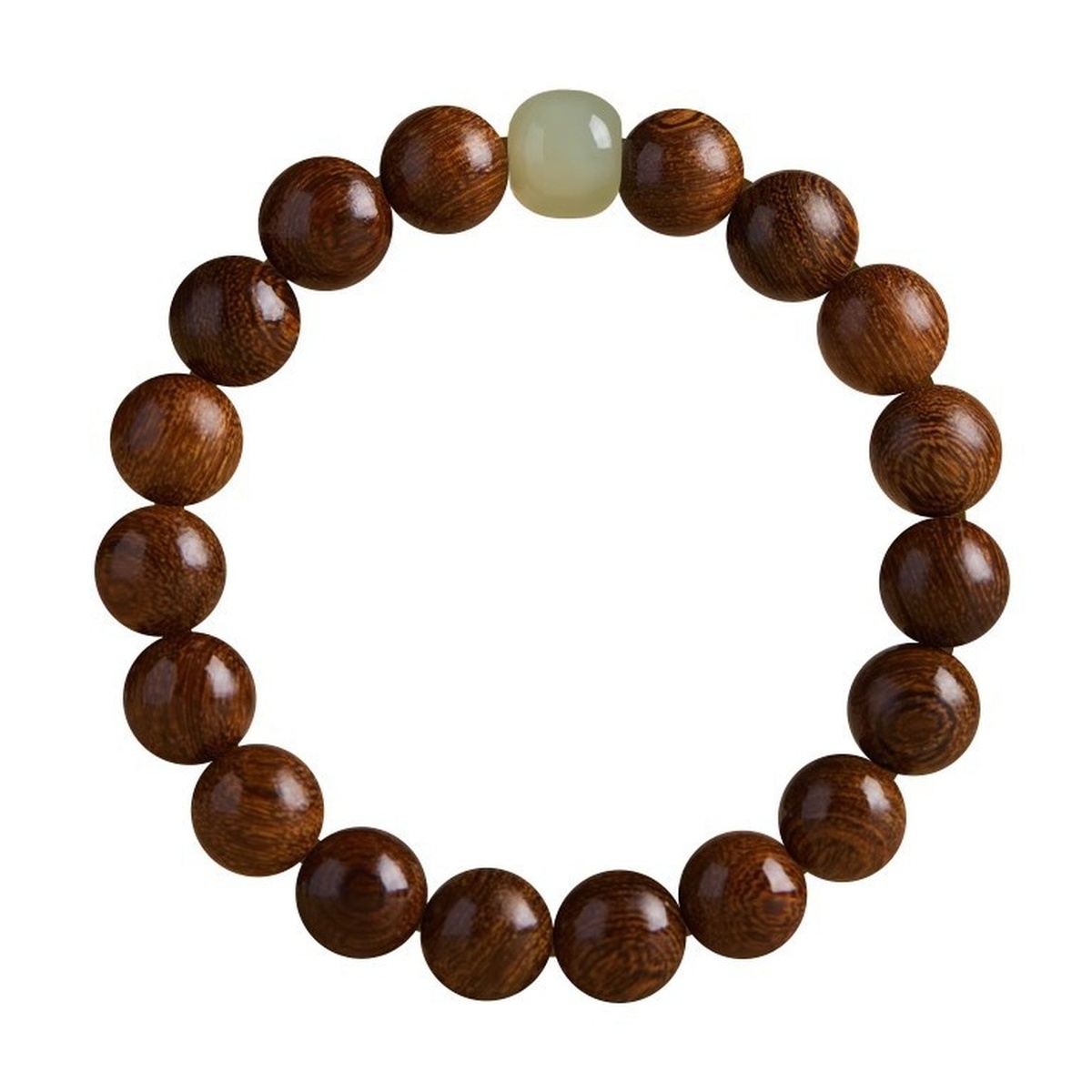 Woodgrain Bead Bracelet flat lay detail thumbnail
