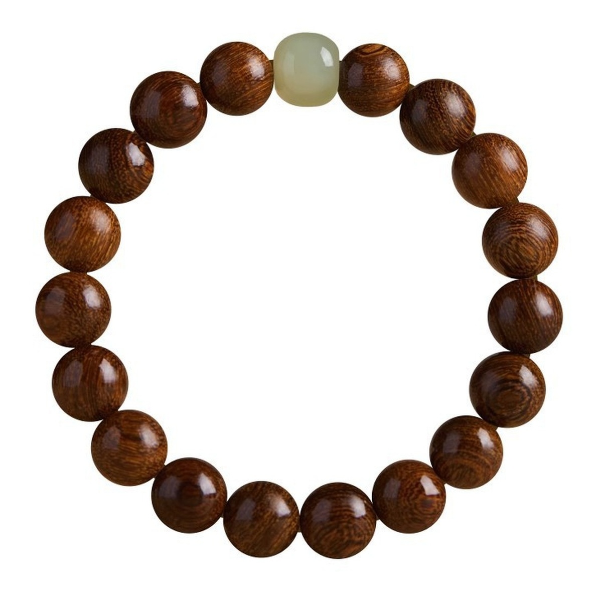 Woodgrain Bead Bracelet wrist styling thumbnail