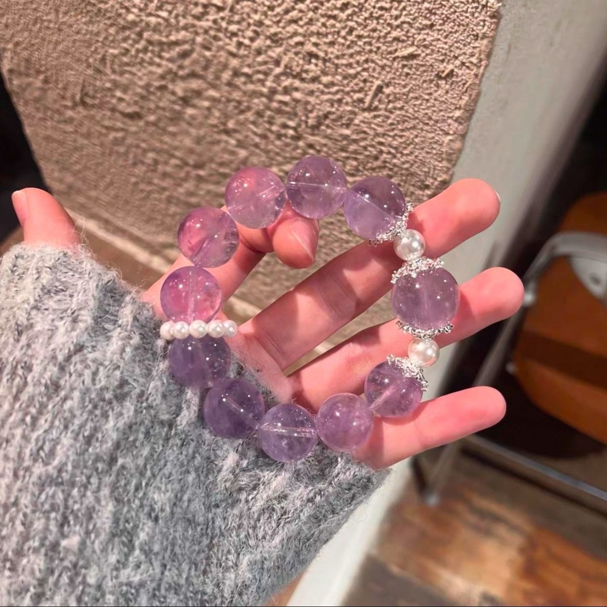 Lavender Ice Crystal Bracelet