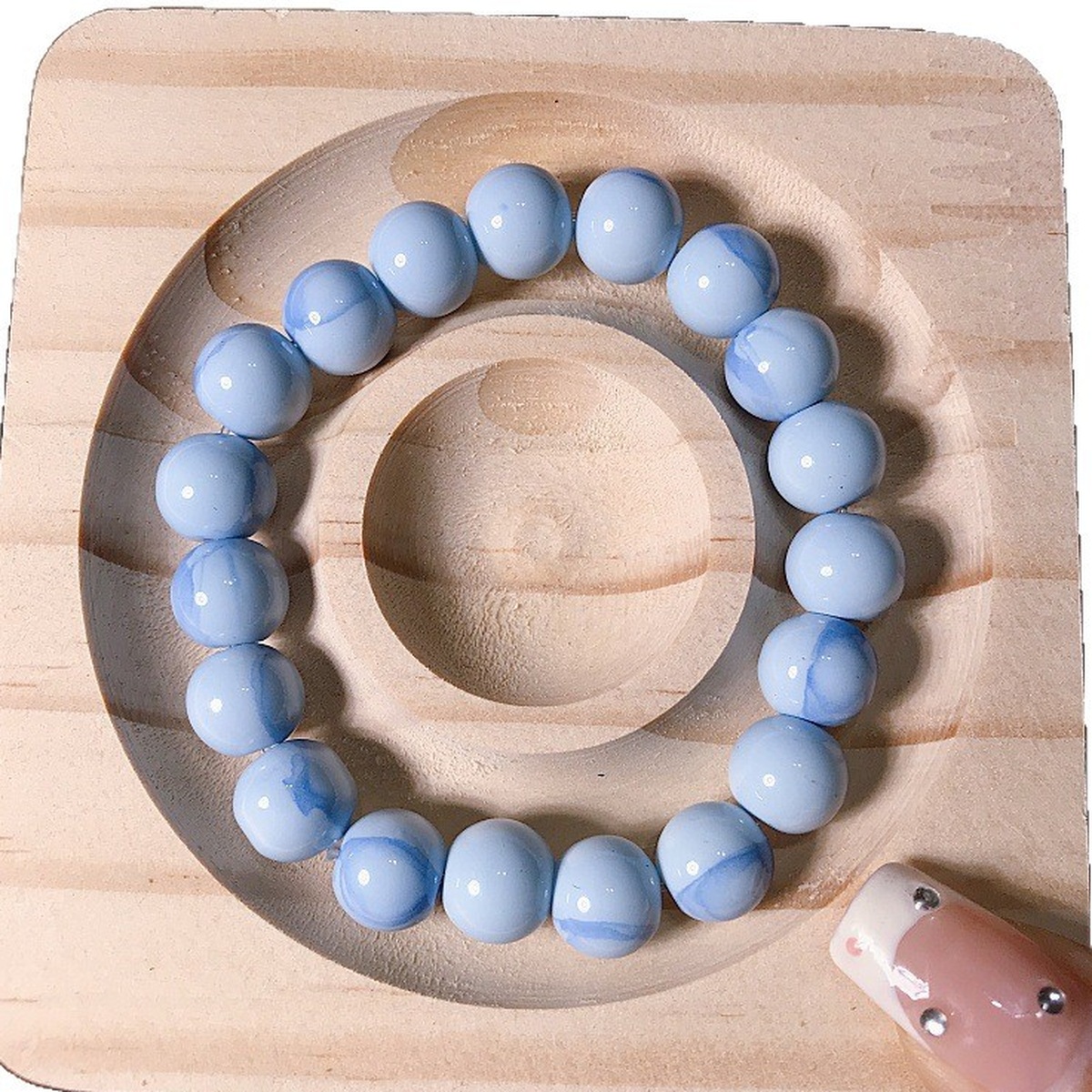 Sky Blue Crystal Bracelet wrist styling thumbnail