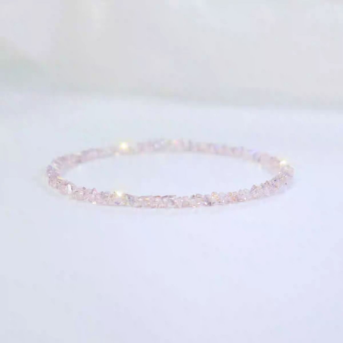 Ice Blue Crystal Bracelet flat lay detail thumbnail