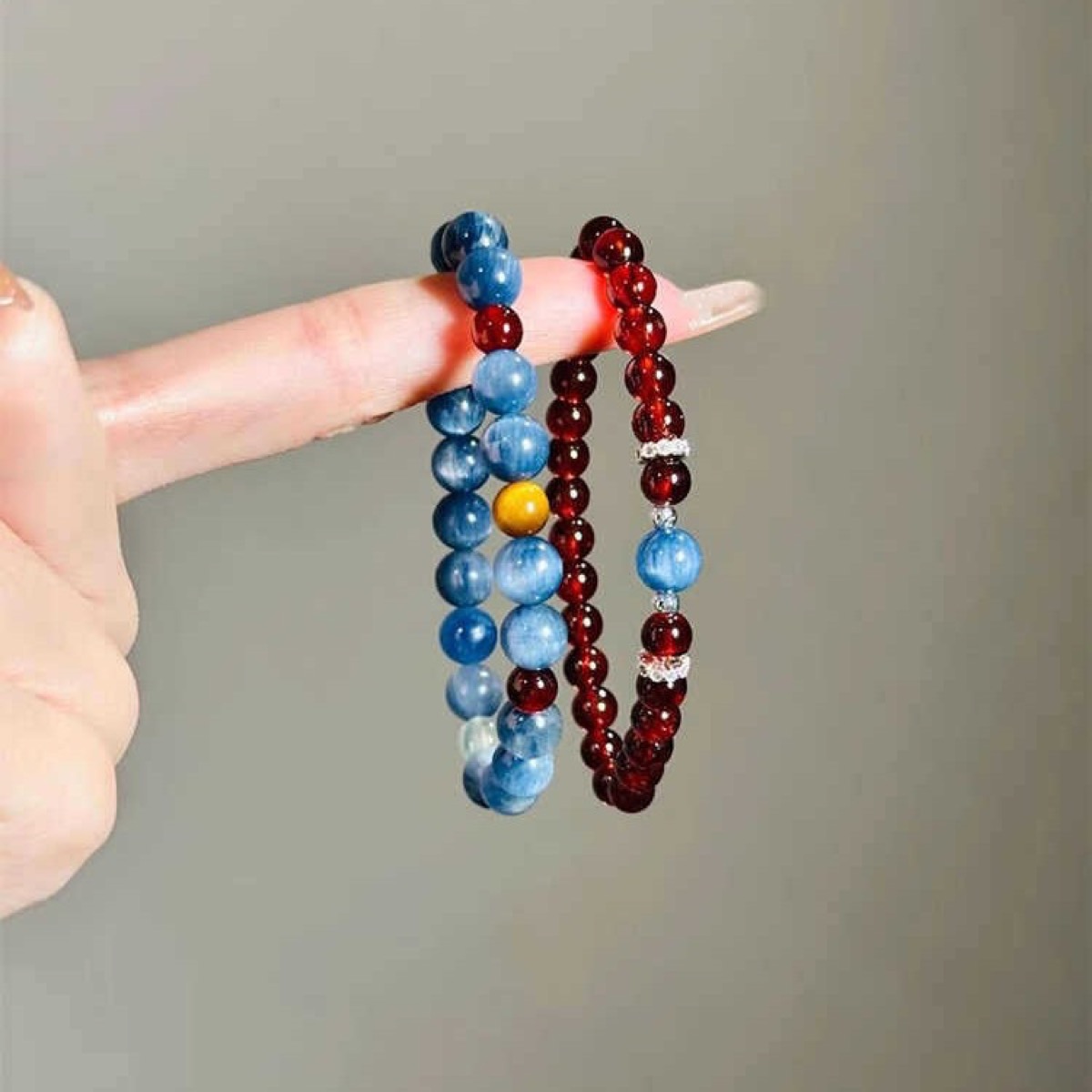 Dusk Ridge Stone Bracelet Set flat lay detail thumbnail