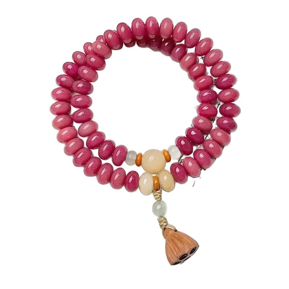 Blush Tassel Bead Bracelet
