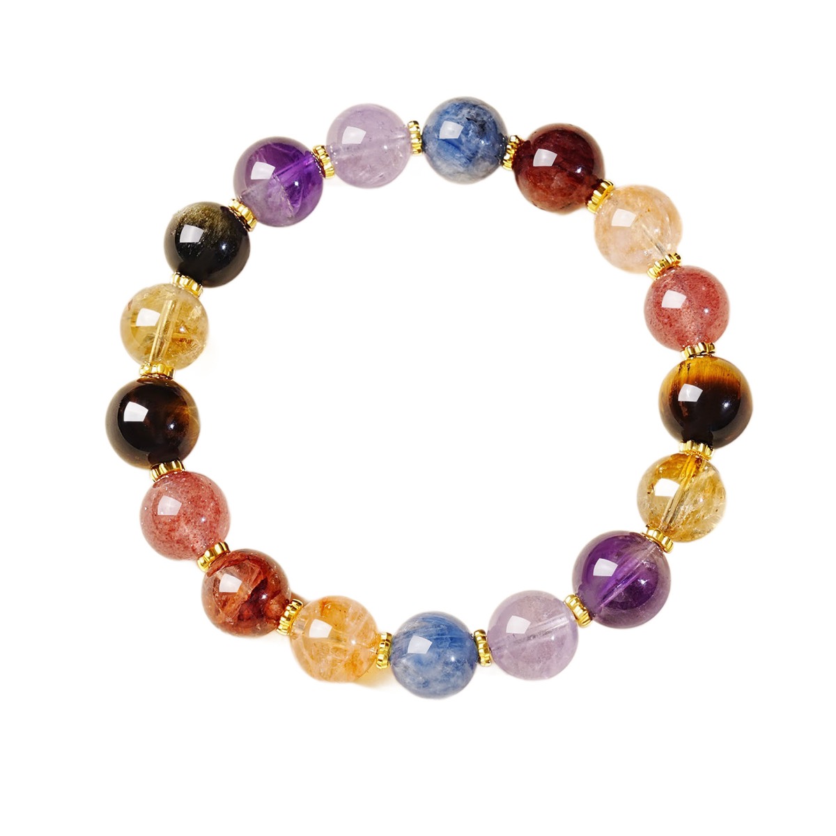 Mixed Color Stone Bead Bracelet
